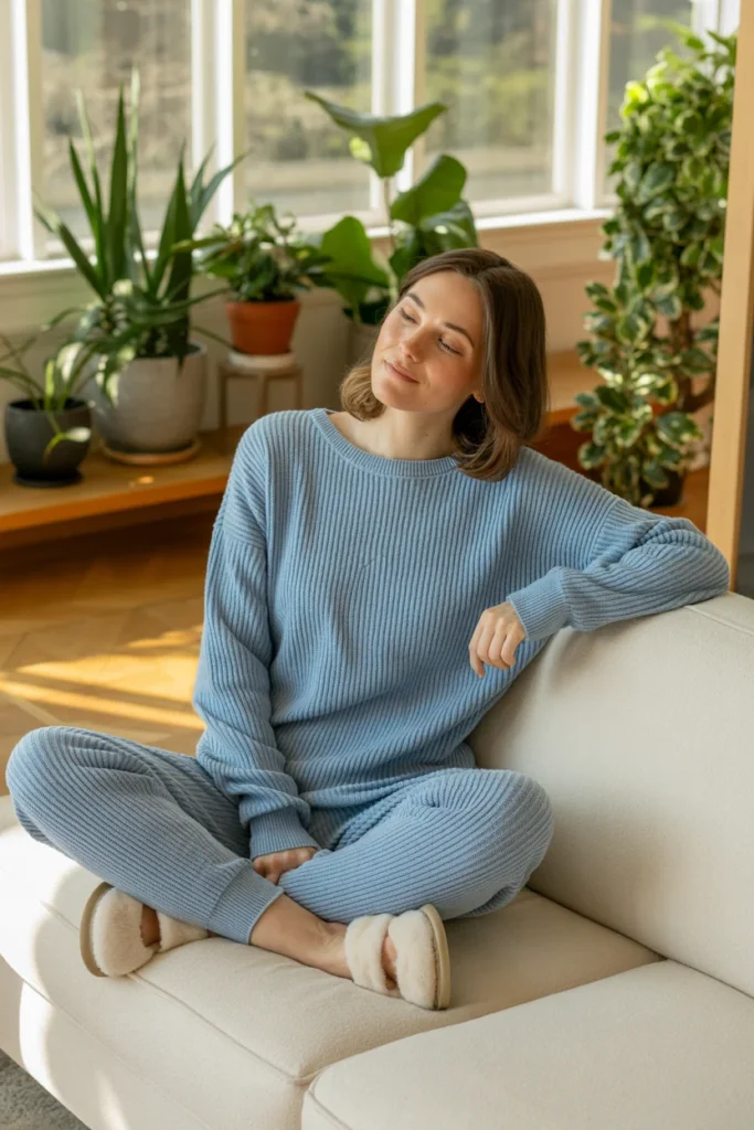 Powder blue loungewear set