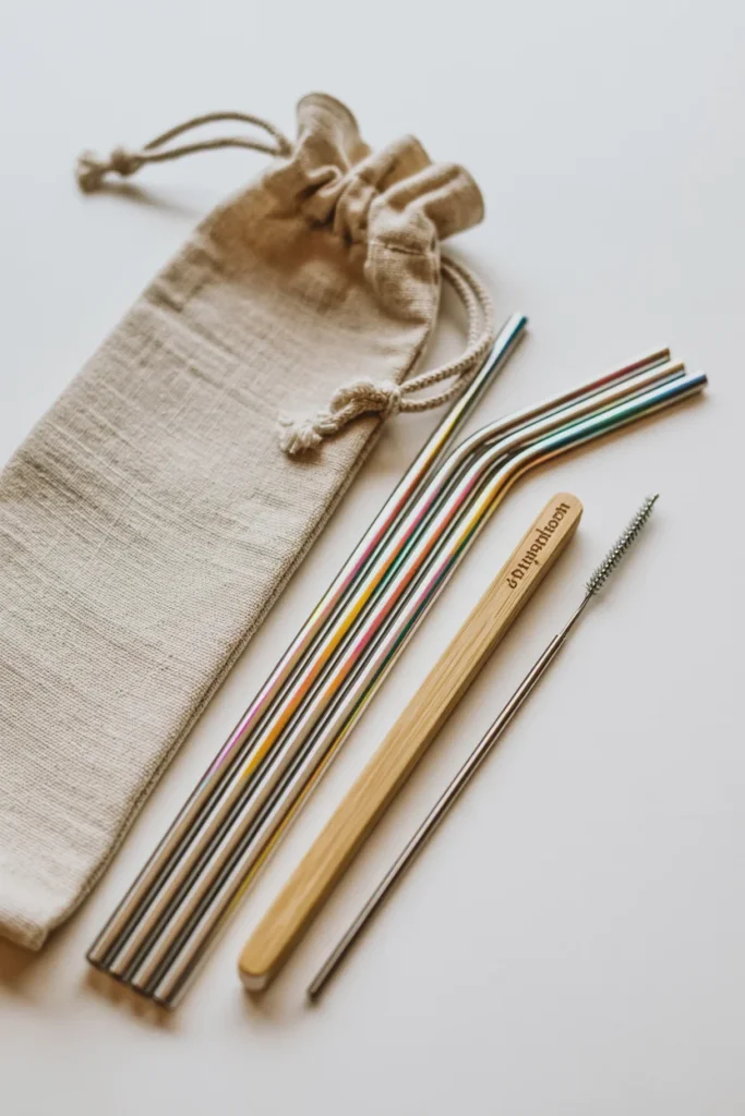 Reusable straw stocking stuffer