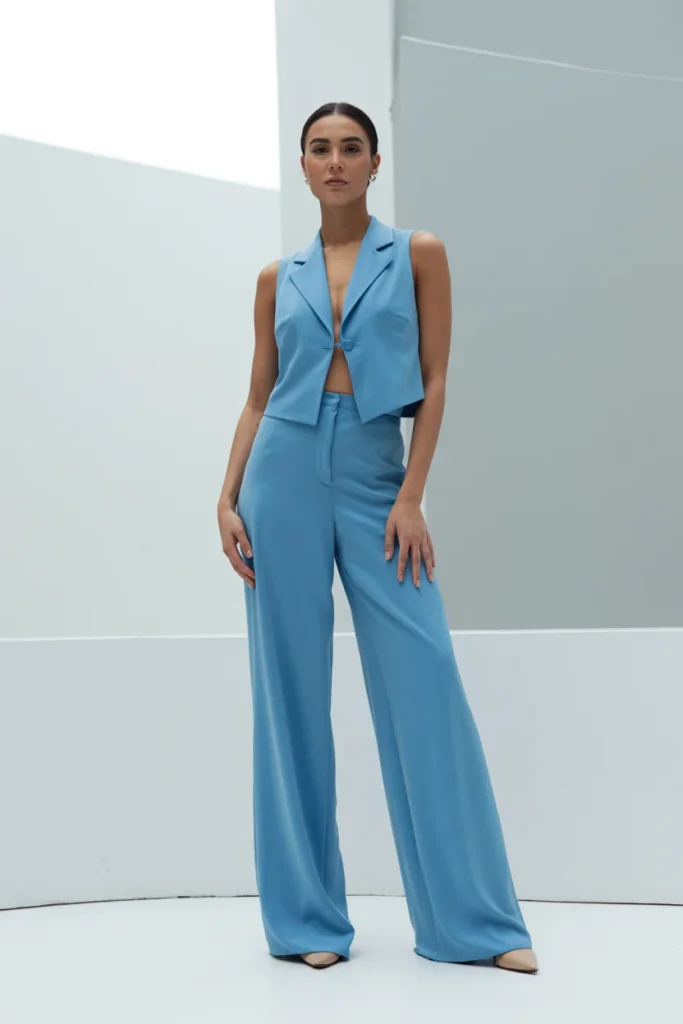 Sky blue two-piece set