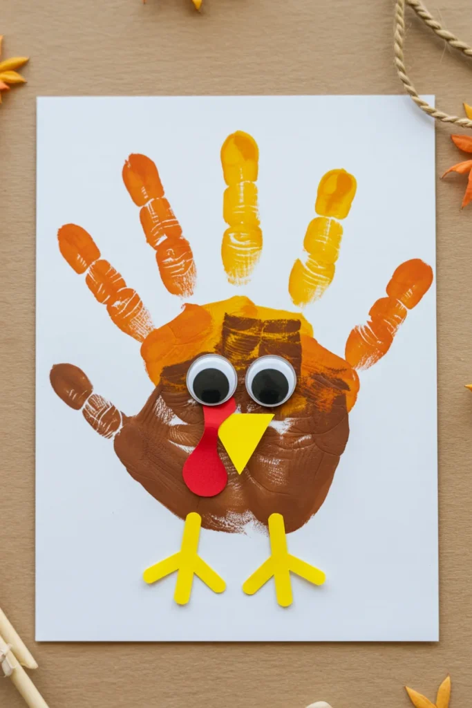 Thanksgiving handprint turkey craft