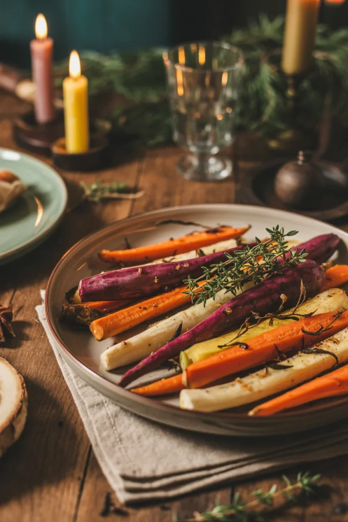 Vegan roasted vegetables Christmas