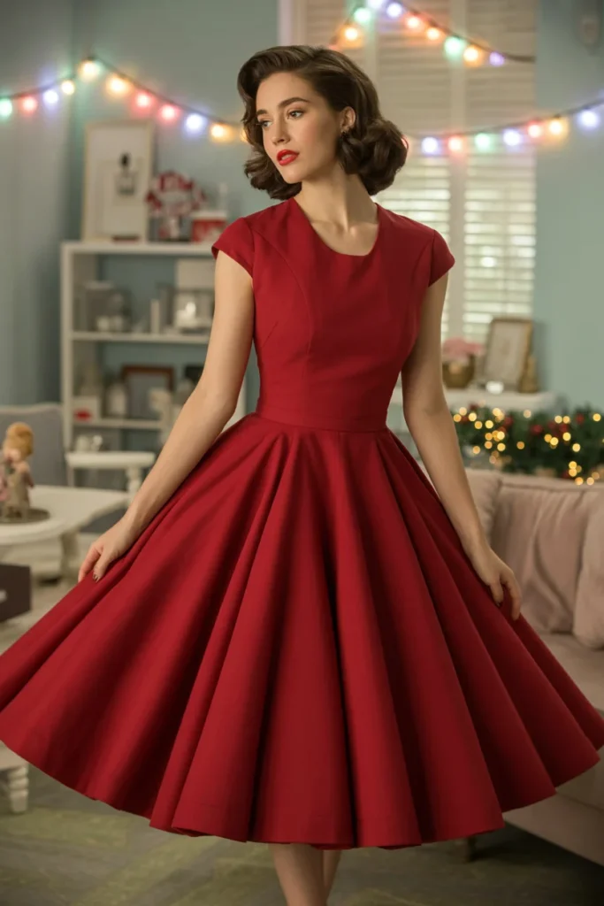 Vintage red Christmas dress
