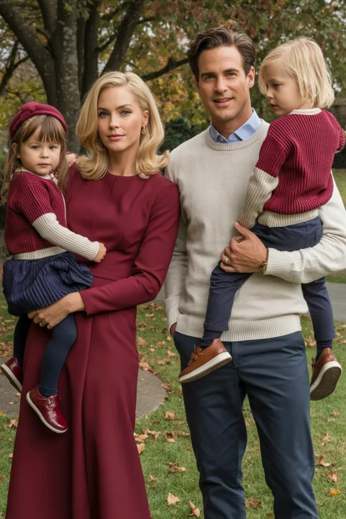Winter family portrait outfits