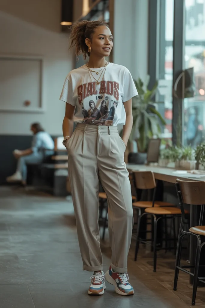 modern vintage outfit mixing