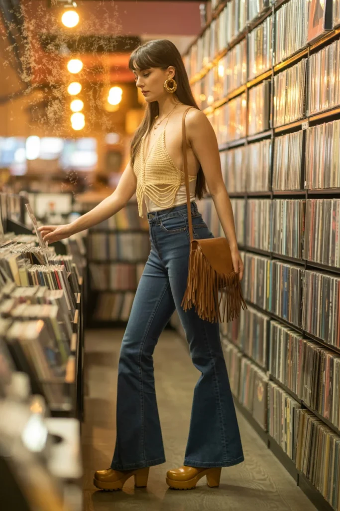 70s boho bell bottoms