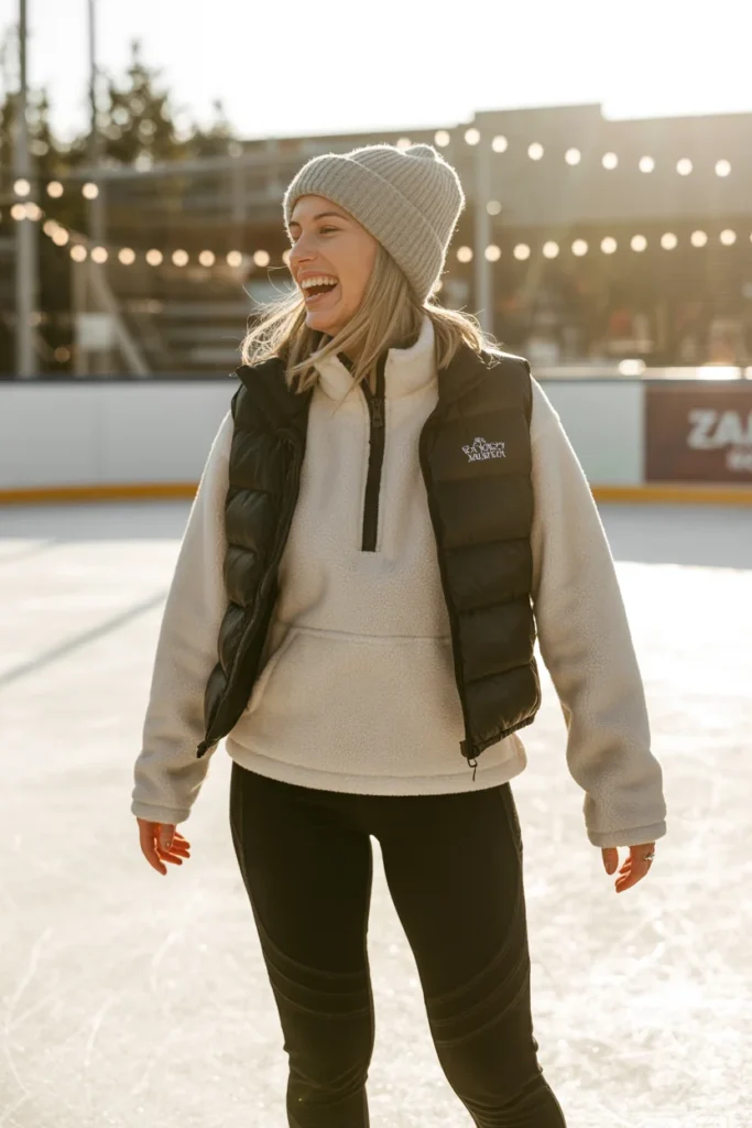 Athleisure winter date outfit