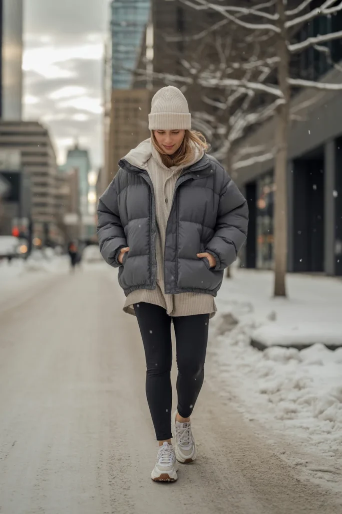 Cozy layered winter look