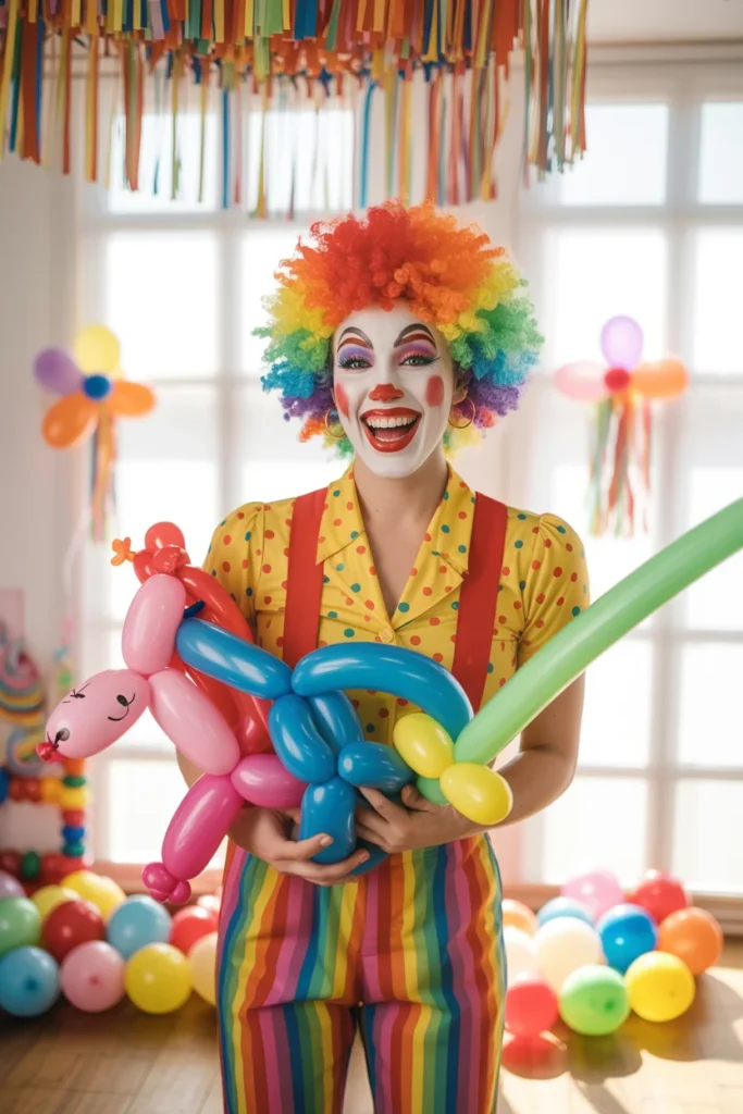 Birthday party clown costume