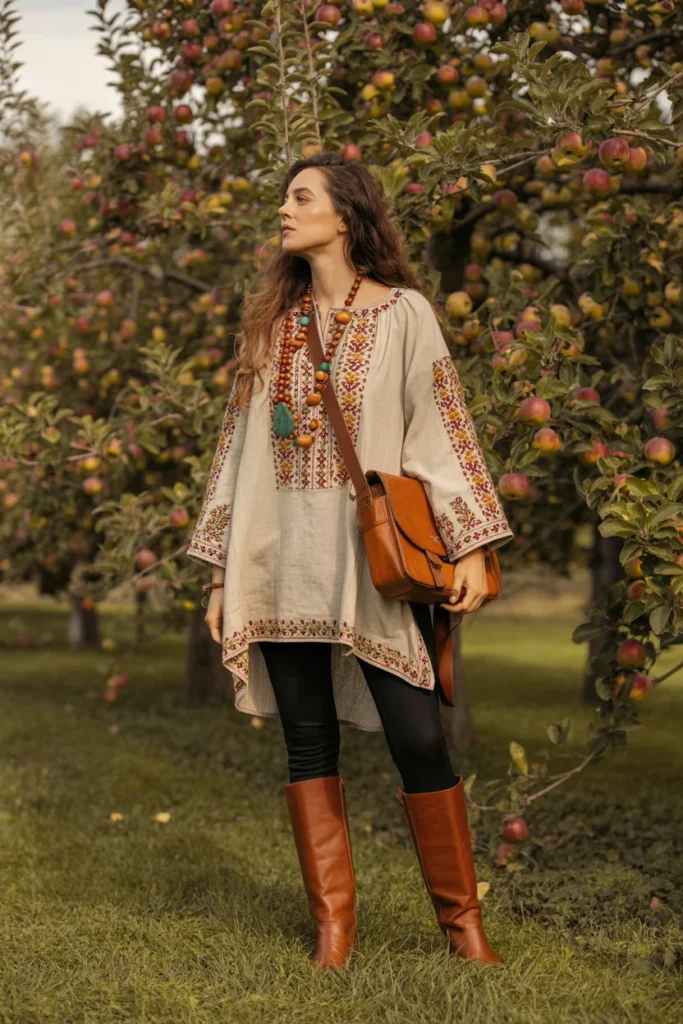 Boho tunic outfit