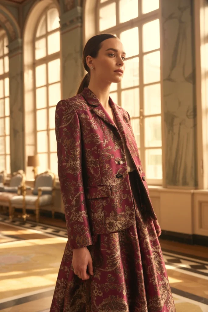 Brocade set winter wedding