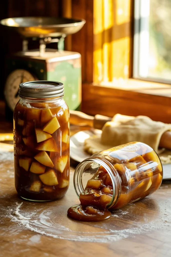 Canned apple pie filling