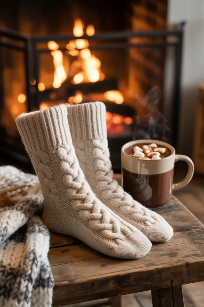 Cozy fuzzy socks women