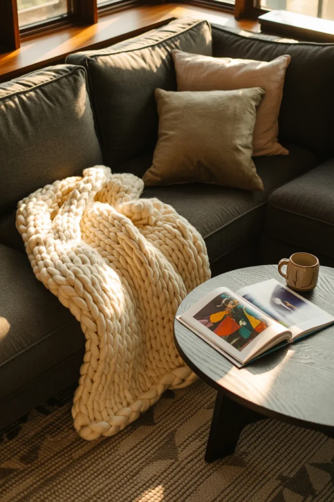 Cozy throw blanket housewarming gift