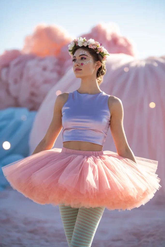 Cute pastel clown costume