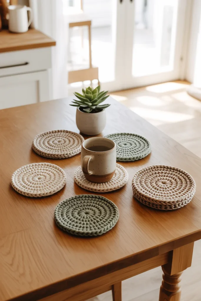 Easy crochet patterns coasters
