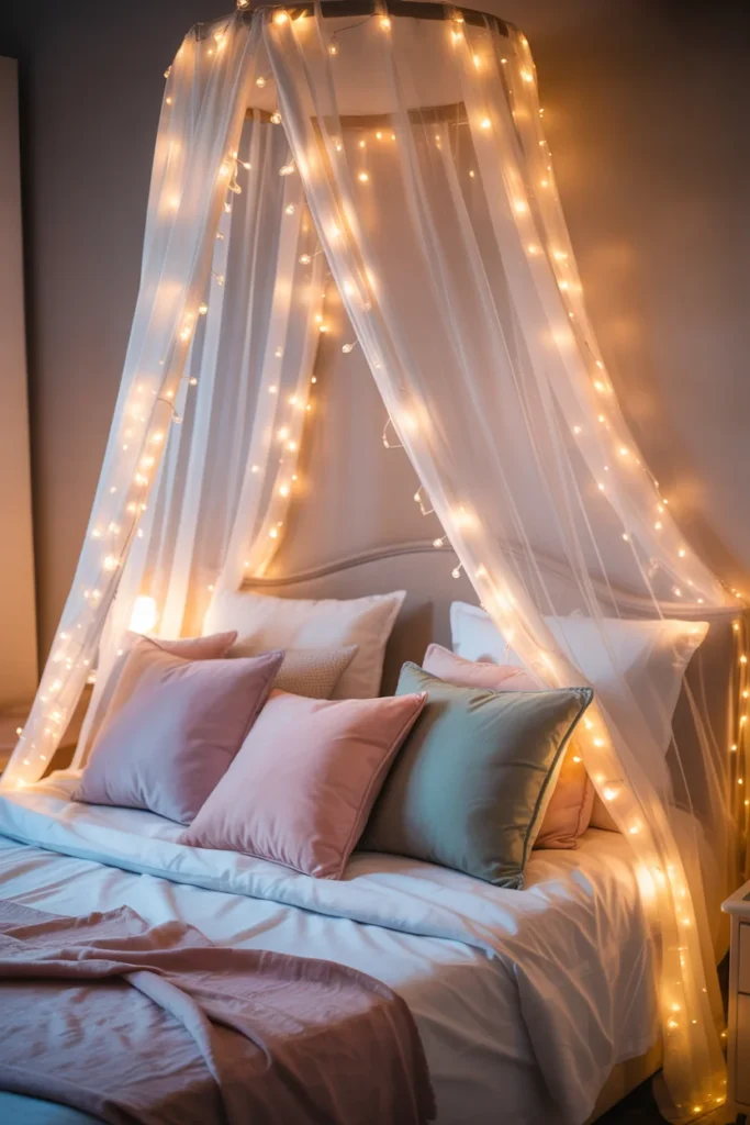 Fairy lights bedroom teen