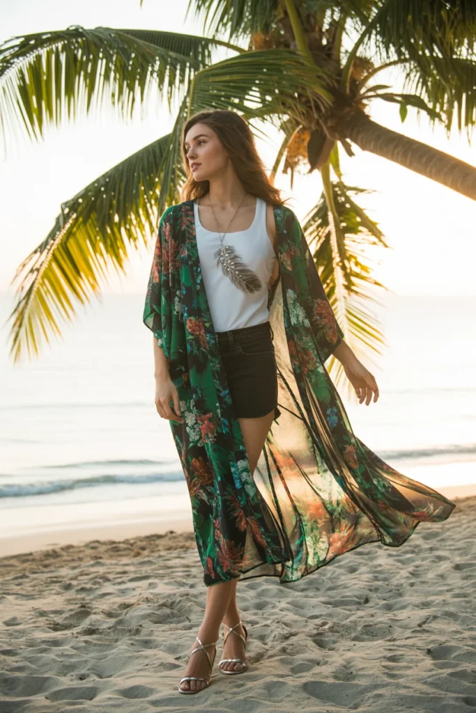 Floral kimono boho style