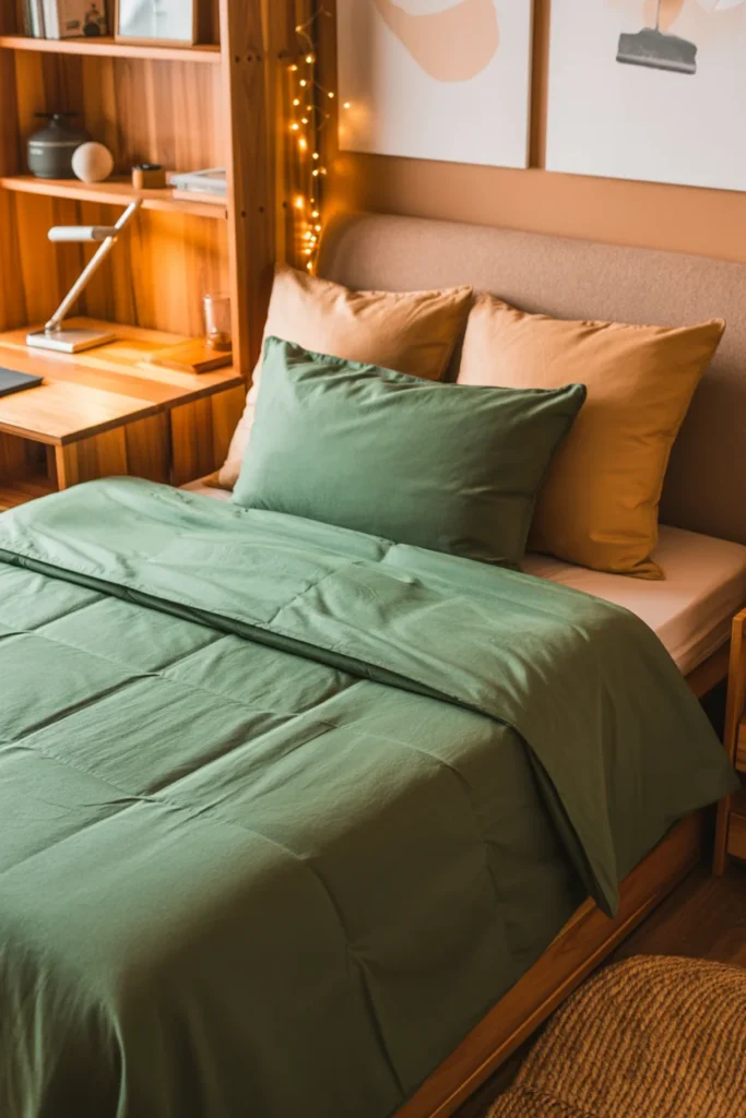 Green Tan Dorm Color Schemes