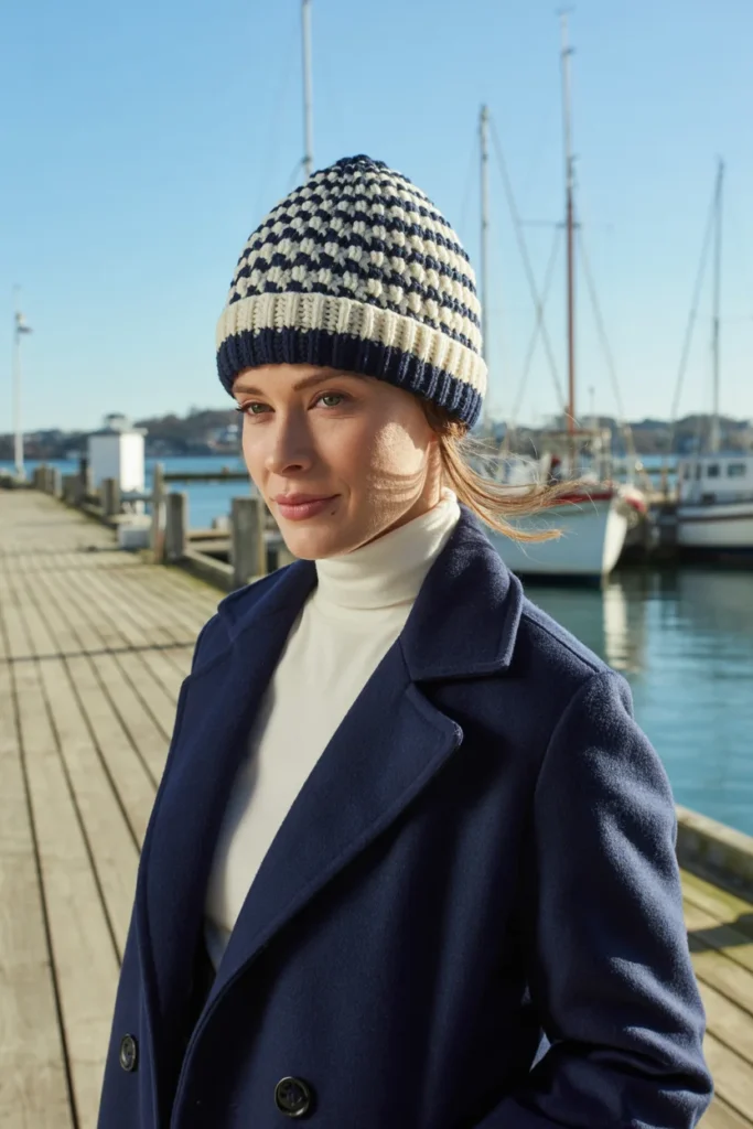 Handmade crochet hat striped