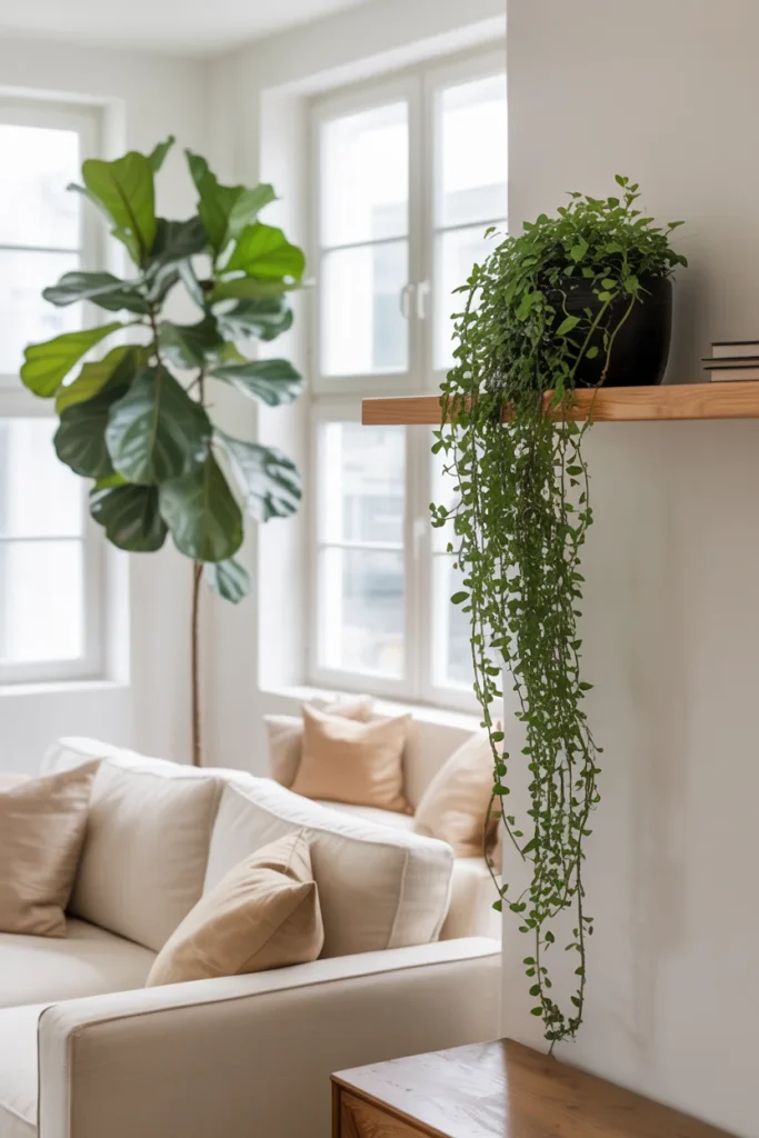 Hanging planters are perfect for tiny spaces