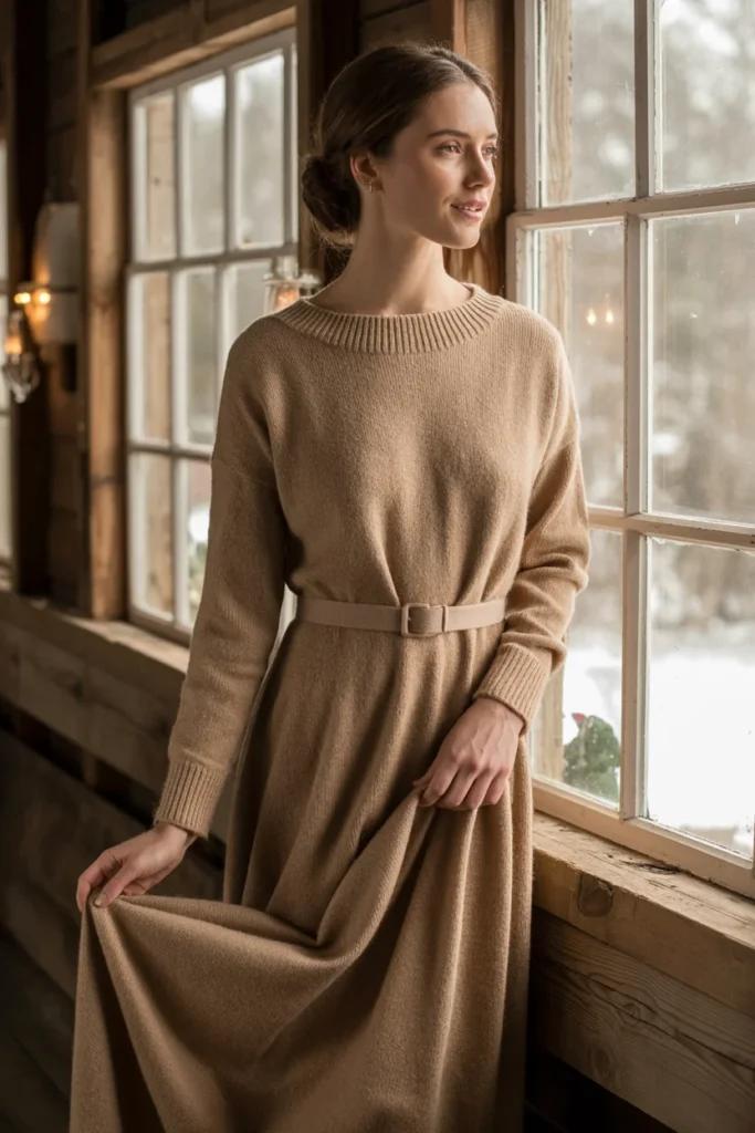 Knit dress winter wedding guest