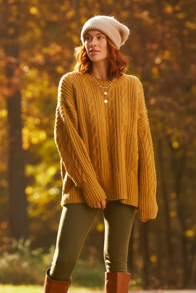 Knit sweater boho outfit