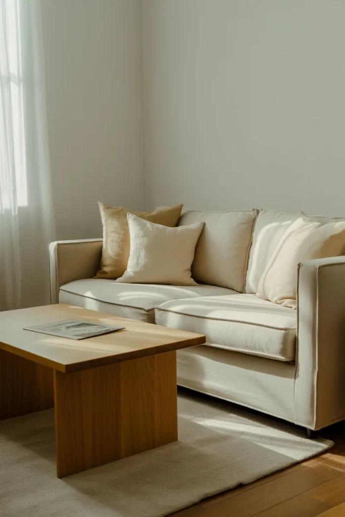 Light color small living room