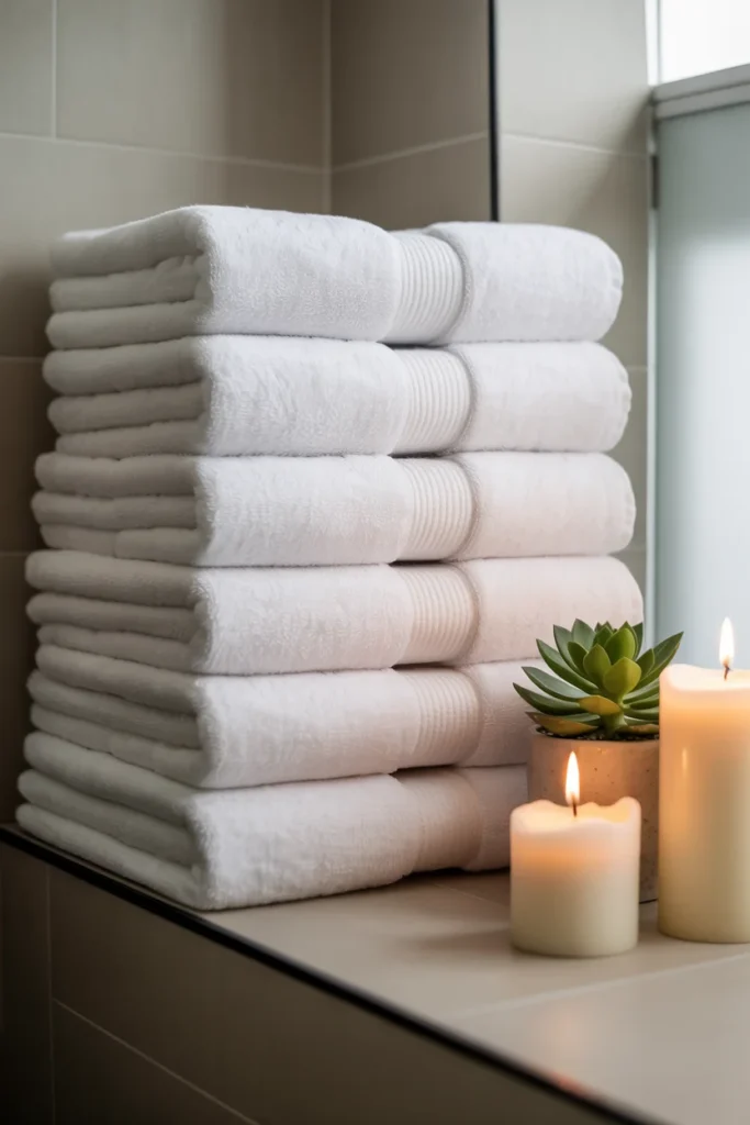 Luxury bath towel housewarming gift
