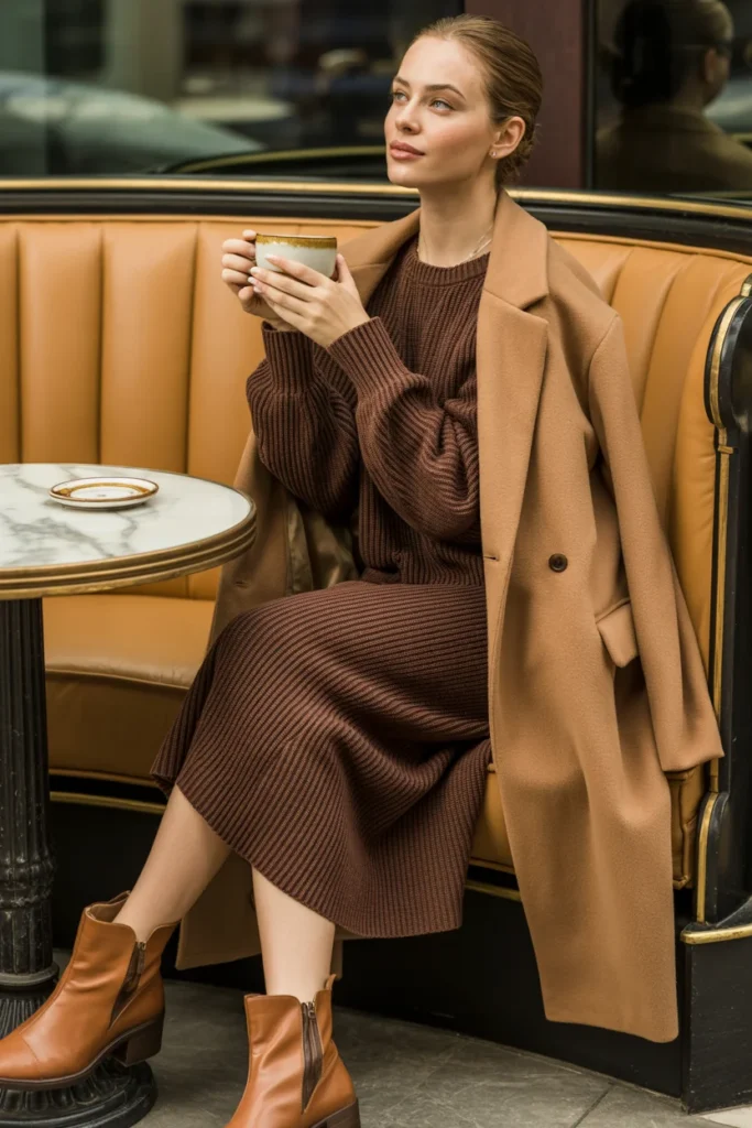 Matching knit set date look