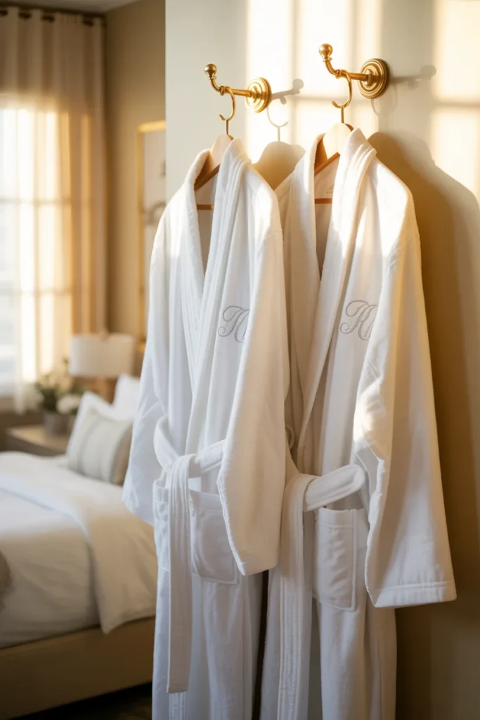 Monogrammed couple robes gift