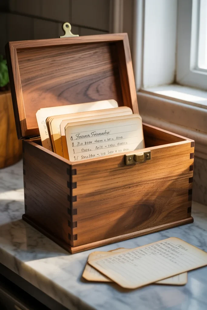 Personalized recipe box gift