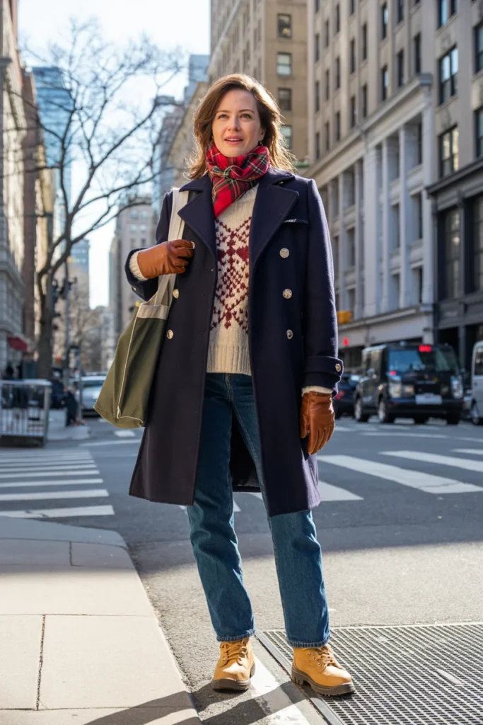Preppy NYC winter fashion