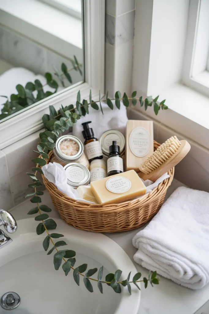 Spa gift basket women 50th