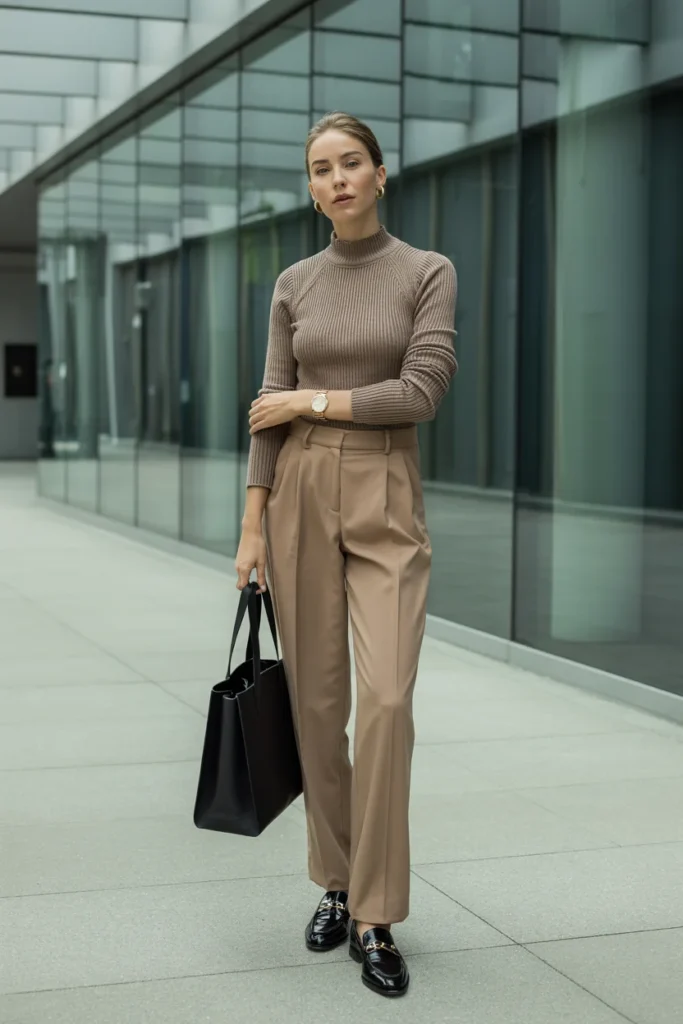 Sweater trousers work outfit