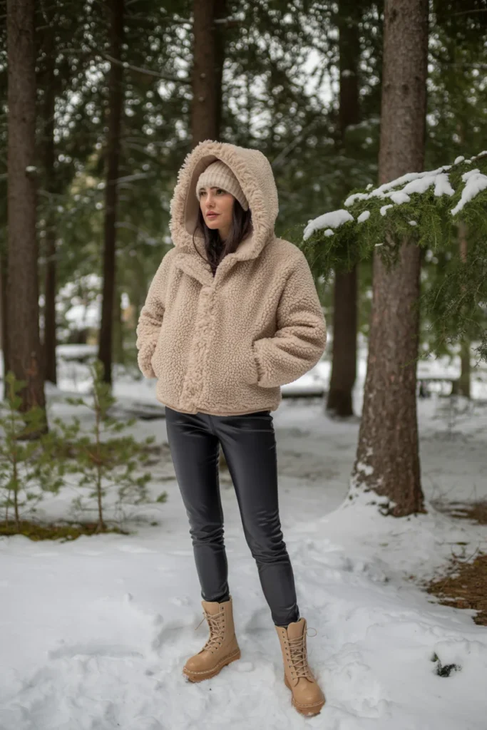 Teddy bear hooded coat