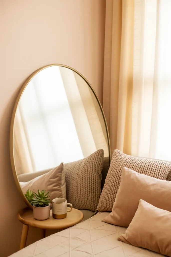 Teen bedroom floor mirror