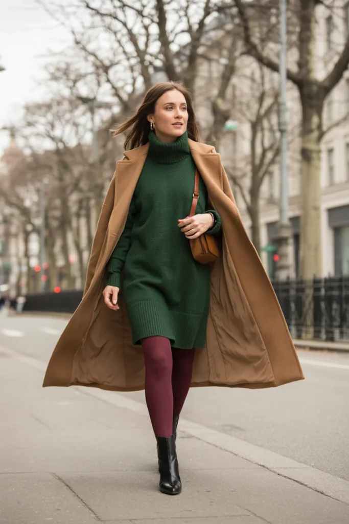 Turtleneck dress February outfit