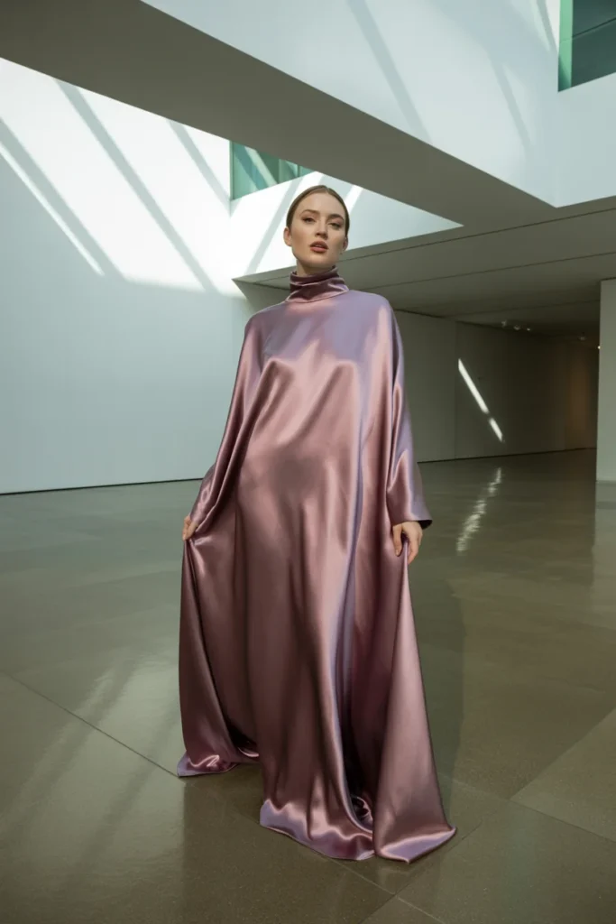 Turtleneck gown winter wedding