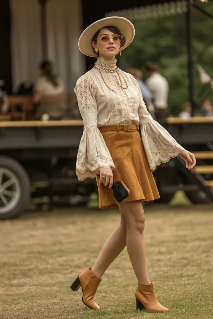 Victorian lace festival blouse