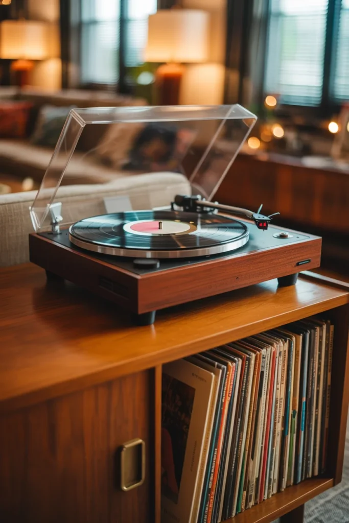 Vintage record player birthday gift
