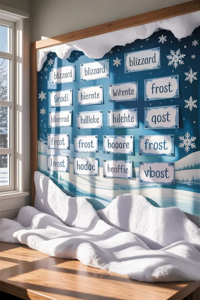 Winter classroom bulletin boards