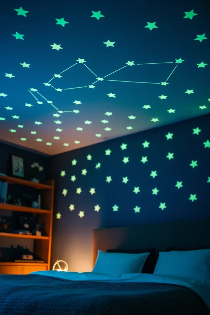 glow star stickers kids