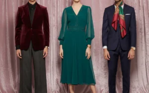 Embellished cape winter dress