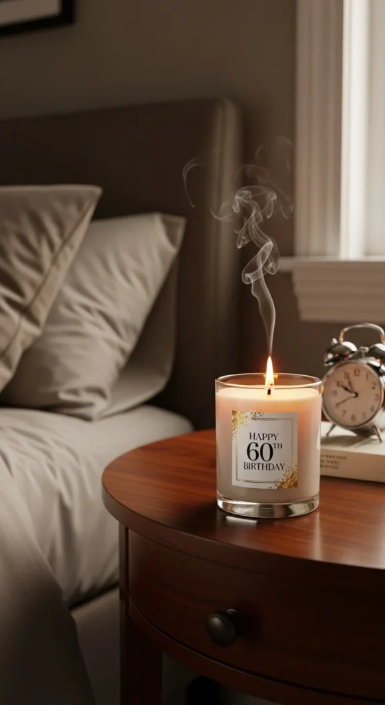 60th birthday scented candle