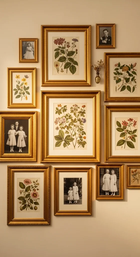 Antique gilded picture frames