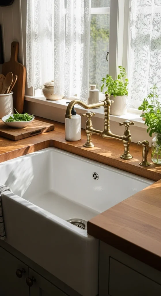 Apron front farmhouse sink