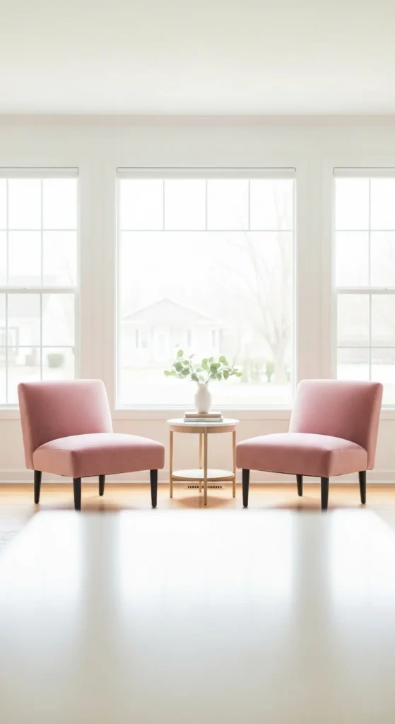 Armless accent chairs small space