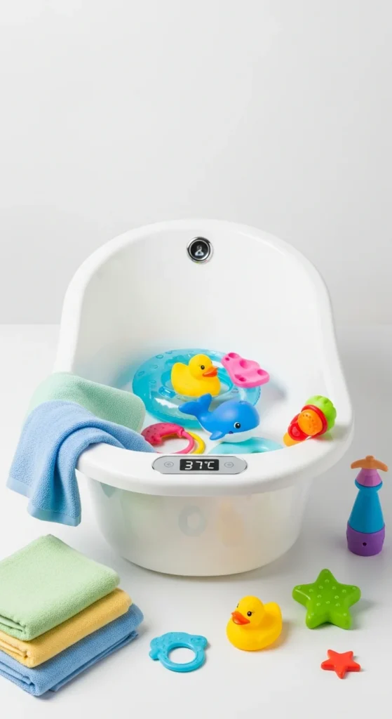 Baby Bathtub with Temperature Indicator