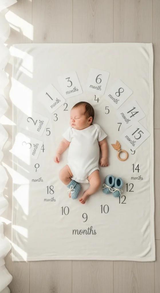 Baby milestone blanket gift