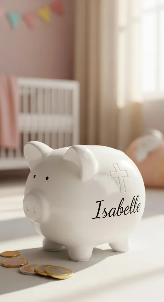 Baptism savings bank gift